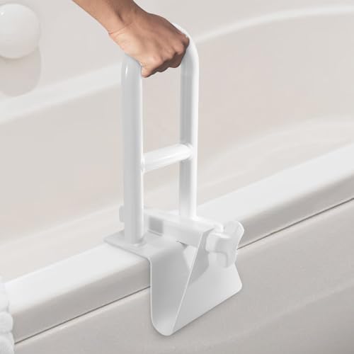 Bath Handle with Adjustable Width, White