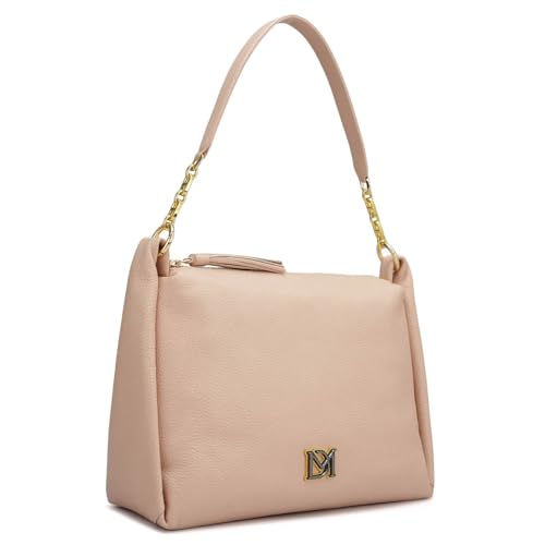 Image of Da Milano Leather Pink Leather Hobo (Medium)