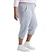 Just My Size Women's Plus-SizeFrench Terry Capri with Pockets, Light Steel, 1X