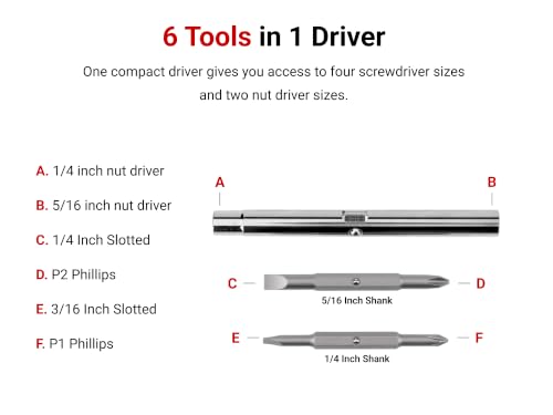 Image of TEKTON 3-in-1 Stubby Phillips /Slotted Driver | DMT13002