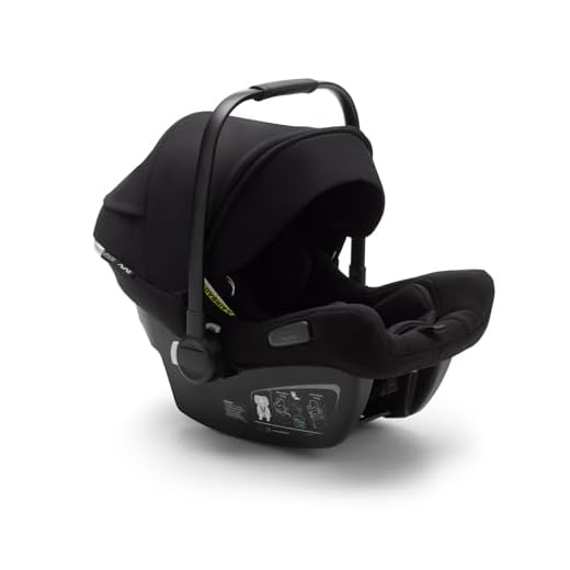 Bugaboo Turtle Air by Nuna, silla de coche cómoda para bebés y niños, ultraligera, segura y práctica, con capota y ventanita, negro