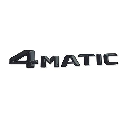 MCK Auto - 4Matic Black Glossy Rear Boot Logo Back Badge Emblem Tuning Modification Cover