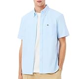 per la camicia del marchio LACOSTE! - Colore: Blu - Cotone da agricoltura biologica - Vestibilità regolare - Bottoni in poliestere incisi Lacoste - 2 strati sul retro per una maggiore facilità - Coccodrillo classico ricamato sulla tasca - Cotone (100%)