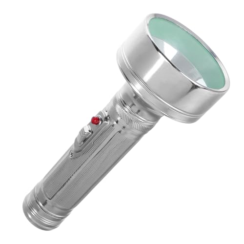 SAFIGLE Vintage Metal Flashlight Heritage Torch Classic Old-Fashioned LED Flashlight Portable Handheld Searchlight for Outdoor Camping and Home Decor 2 D-Cell Battery Not Included