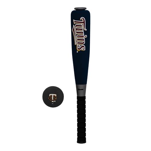 Image of Franklin Sports Minnesota Twins Foam Bat & Ball Set - 21 inch Soft Jumbo Team Baseball Bat and Ball Team Logo - MLB Official Licensed Product