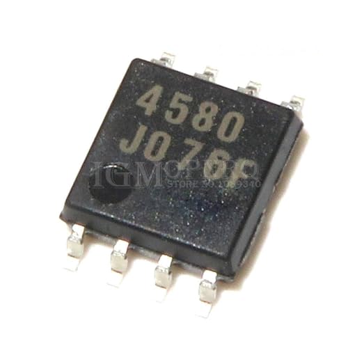 Generic 50PCS NJM4580M NJM4580 4580 SOP-8 IC Dual op amp noiseless Audio IC chip