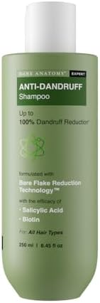 Bare Anatomy Anti-Dandruff Shampoo | Reduces Up To 100% Dandruff | Salicylic Acid, Piroctone Olamine & Biotin | Non-Drying Formula | Fights Flakes & Itching | For Strong, Smooth Hair | Unisex | 250 ml