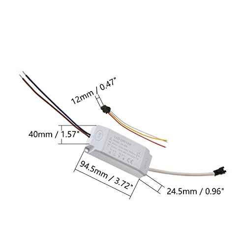 Image of Aicosineg AC 85-265V 25-36W LED Driver for Outdoor Light Ceiling Lamp Project Computer Transformer Constant Current 300mA Power Output Connector Adapter for Building Stage Display Theatre