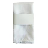 Alide 6er-Set Stoffservietten, Leinenservietten, Baumwolle, natürliche Tischdekoration, Küche, Esstisch, Abendessen, Café, Restaurant, 40 x 40 cm, Familienessen (weiß)