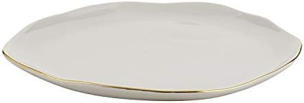 Creative Brands Table Sugar Ceramic Lunch/Salad Plate, Medium, Grey