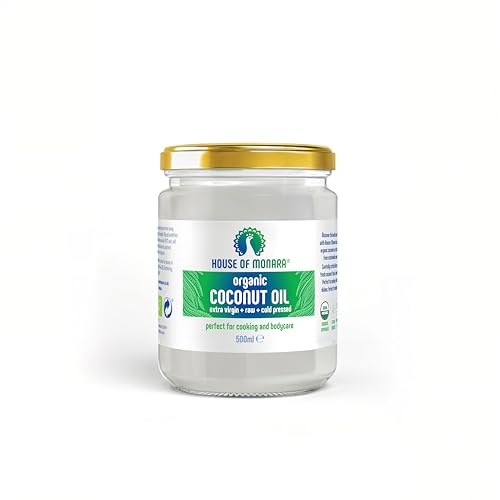 House of Monara Organic Extra Virgin Coconut Oil Pure Raw and Cold Pressed 500 ml