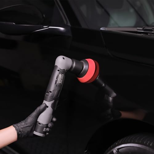 SPTA Cordless Mini Car Polisher 12V Scratches Killer Car Polisher RO/DA Cordless Polisher with Polishing Pad for Polishing, Sanding and Cleaning (Sets 1)