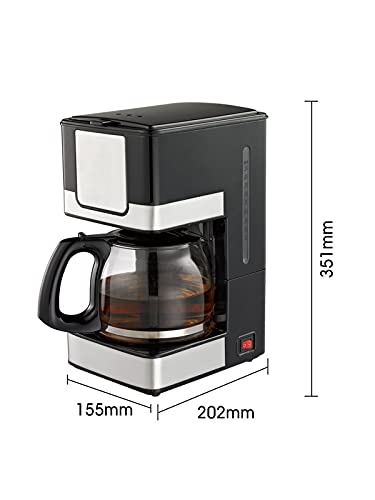 1.2L Filterkaffeemaschine, 800W Kaffeemaschine, Trockengehschutz, Anti-Tropf-Funktion,für Instantkaffee, Espresso, Mehr – Bild 3