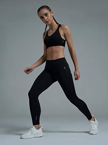 Image of CULT High Waist Running Tights with Side Pocket | Geometric Print | Breathable | Moisture-Wicking | Curved Hem
