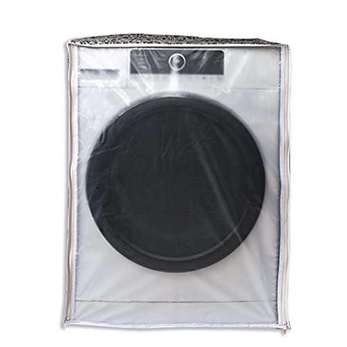 Image of Classic Front Load Washing Machine Cover for IFB 7 Kg, 7.5 Kg, 8 Kg, 8.5 Kg (63cmsX63cmsX81cms, Black & Grey, Large)