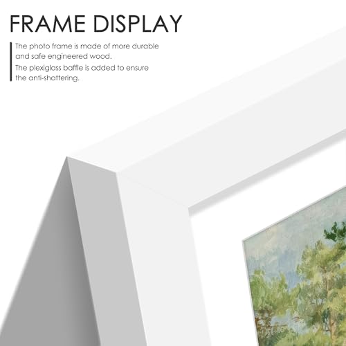 Image of DUENPY 22x32 Collage Picture Frame 4x6 Picture Frames Collage Wall Decor Displays twenty four 4x6 inch Photos Available Horizontal Wall Mounting Display and Vertical White