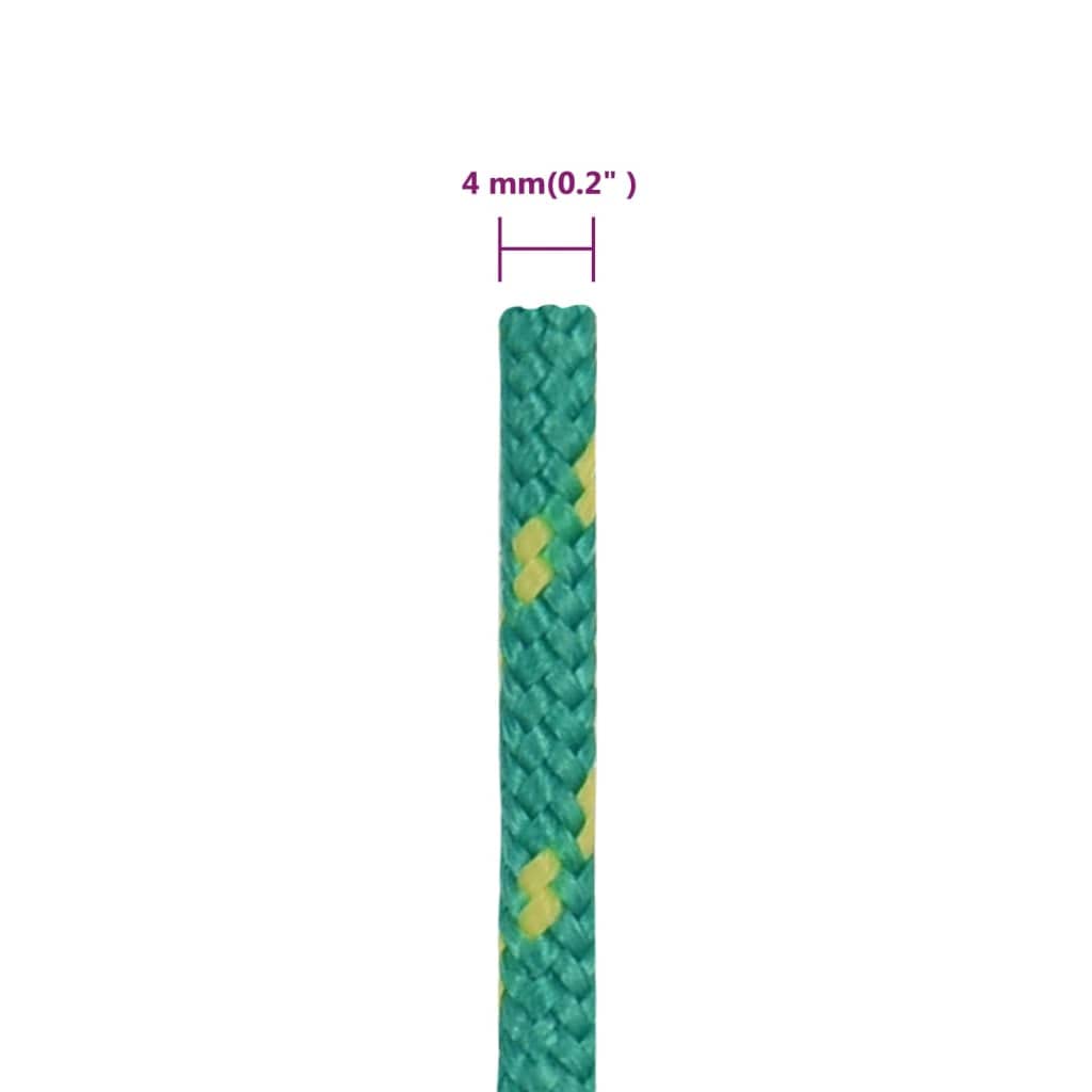 Bootsseil Grün 4 mm 25 m Polypropylen Seil Kordel Leine für Bootsleine Camping Angeln und Befestigung mit robuster Zugkraft und witterungsbeständigem Material