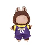 NOVA MECH, 15/17cm Basketball Jersey - Basketball Super Stars Tribute Texture Polyester Fiber Clothing, Suitable Shirts for Collection Doll. (#24 Lakers Away)