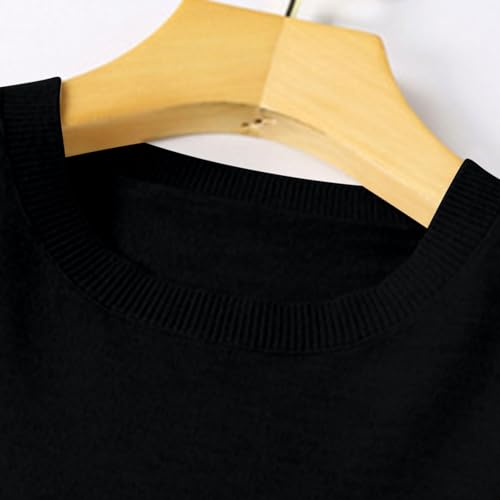 OIOLOYJM Fall Cashmere Sweaters for Women 2025 Crewneck Long Sleeve Tops Knitted Pullovers Lightweight Merino Wool Sweater