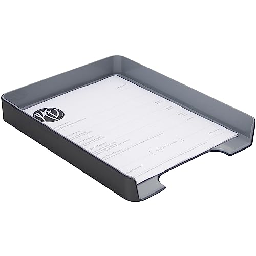 Bac à courrier ergonomique Advantus Fusion plateau bicolore compact - 4