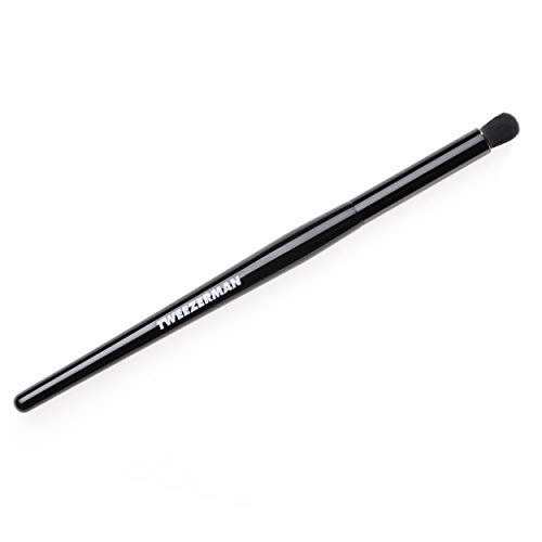 TWEEZERMAN - Cepillo para cejas y cejas redondeado 2 en 1 para dar forma perfecta a las cejas, color negro Cover