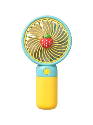 Image of Soumaya Portable Mini Hand Fan, Set of 1 Multi-Color | LED Glow, 3 Speed Mode, Type-C Fast Charging, Mobile Stand, Travel, Home, Kids Toys & Office Use