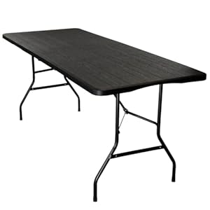 WERKSTAR Buffettisch Kampingtisch Partytisch Banketttisch Klapptisch Gartentisch für Garten Terrasse Balkon für 6-8 Personen 90x200cm