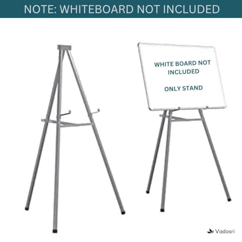 Image of 5 FT Heavy Duty Folding Easel Stand for White board | Black board| Notice Board| Sun Board | Presentation| Office | Display| Advertisement (Can Hold Upto 3X4 Feet Whiteboards) [Grey]