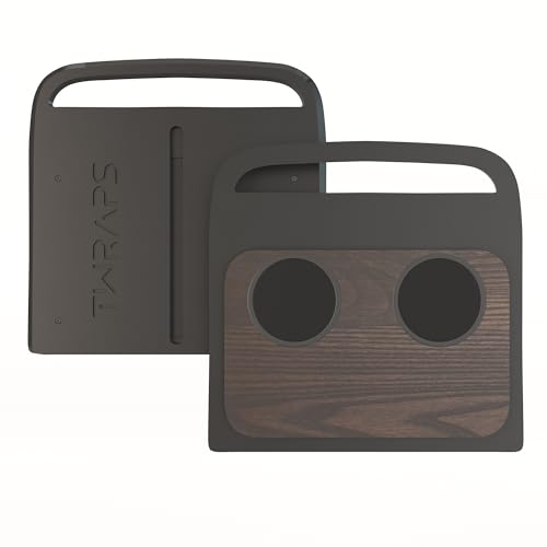 Dual Phone Charging Pad for Rivian R1T & Rivian R1S 2021-2024 Compatible with MagSafe iPhone 14, 15 - Armrest Fast Charger, Center Console Phone Mount Dock, with Warm Ash Wood Skin