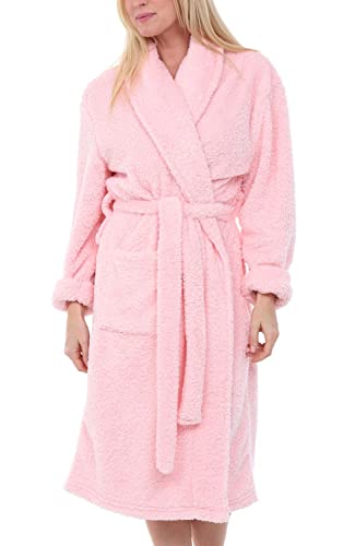 Alexander Del Rossa Women's Plush Fleece Robe, Warm Shaggy Bathrobe