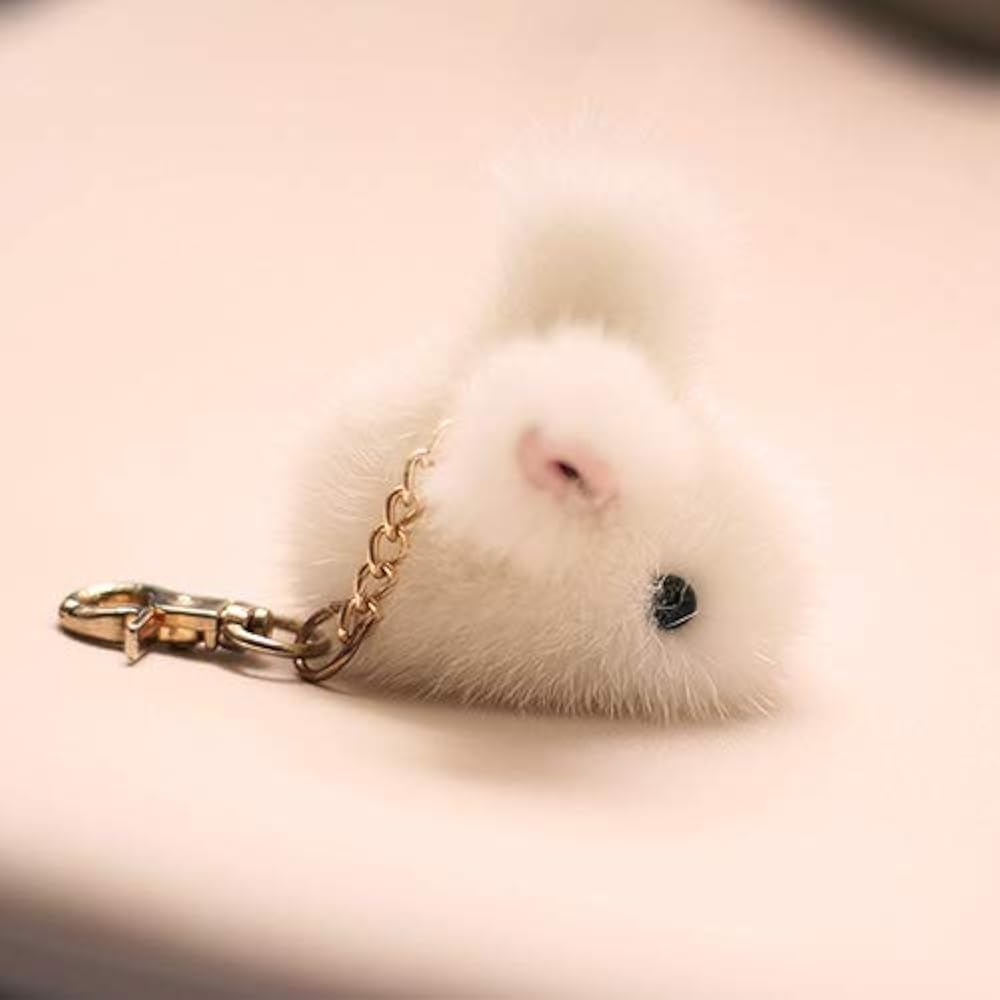 マ*郎様 ミンクファーフラッフィーバッグチャーム ミンク ファー フラワー バッグチャーム 7F【ネコポスで送料無料】