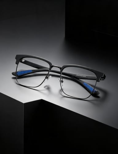Image of Blue Light Blocking Glasses Men Rectangle Lightweight Gaming Glasses