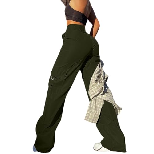 Cargo Pants Women Loose High Waisted Wide Leg Pants with Pockets Casual Light Weight Comfy Hiking Lounge Pant Trousers3