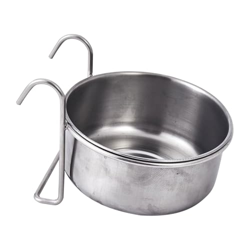 Vogelfutterbehälter aus Edelstahl – Käfigfutter aus Edelstahl | Atemberaubende breite Öffnung für Nymphensittichkäfig