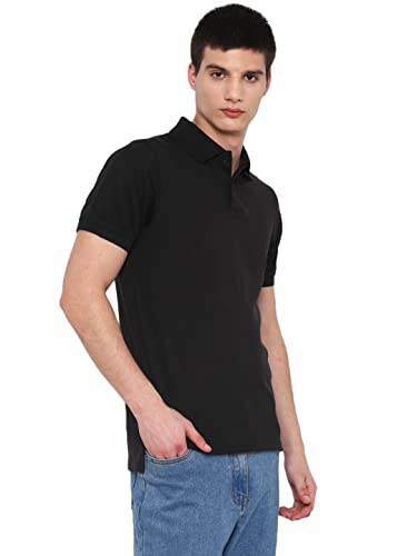 Image of Deniklo Men's Polyester Half Sleeve Regular Fit Solid Polo T-Shirt