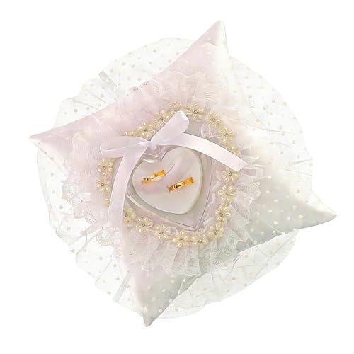 RSHuiOUXX Elegant Wedding Rings Bearer Cushion Soft Fabric for Grooms Ceremonial Rings Exchange Formal Occasion Accessories