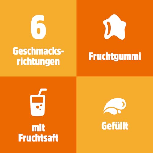 nimm2 Lachgummi Softies FruchtMix – 1 x 225g – Gefülltes Fruchtgummi mit Fruchtsaft und Vitaminen