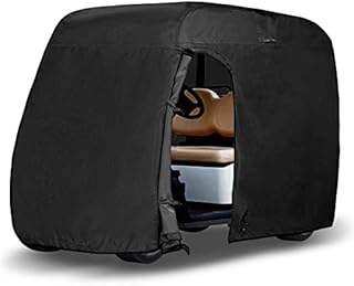 GoHimal Golf Cart Cover - 4 Passenger 600D Waterproof Sunproof Club Car Golf Cart Accessories Roof 81