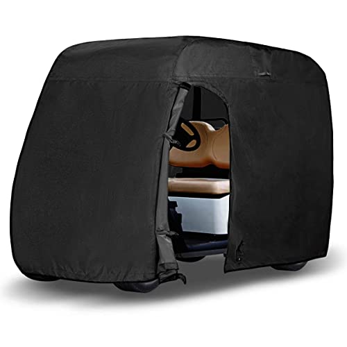 GoHimal Golf Cart Cover - 4 Passenger 600D Waterproof Sunproof Club Car Golf Cart Accessories Roof 81