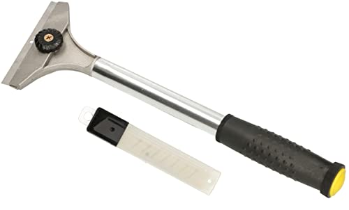 KOTARBAU® Grattoir à peinture de qualité supérieure 300 mm avec 10 pièces - Jeu de lames - Grattoir de sol en acier solide