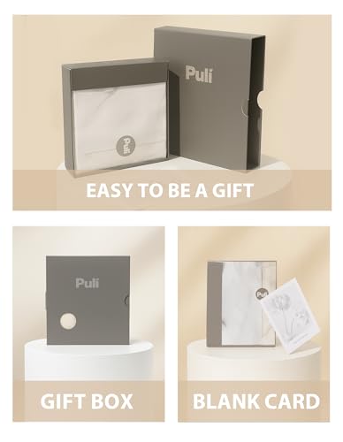 PULI 100% Wool Scarf for Women Luxury Winter Warm Pull Through Scarf with Gift Box3