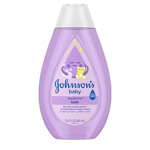 Image of Johnson's Bedtime Baby Bath with Soothing NaturalCalm Aromas, Hypoallergenic & Tear-Free Liquid Baby Bath Formula, No Parabens, Sulfates, Dyes, or Phthalates, 13.6 fl. oz
