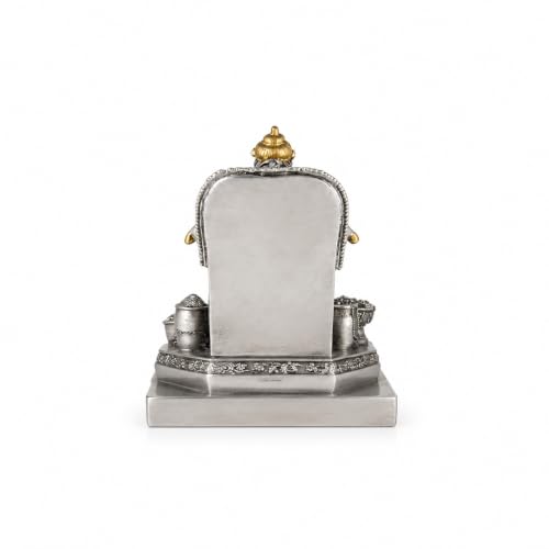 Image of The Spiritual Living Resin Kuber Ji Ki Murti | 8 Inch | Kubera Idol | Silver | Kuber Statue for Wealth and Harmony | Home & Office | Vastu | House Warming Gifts |