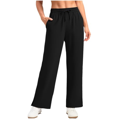 Pantalon de yoga contre la chaleur coupe droite fentes latérales S