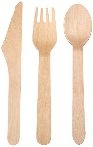 García de Pou 100 Unidades - 109.29 Set Tenedor Cuchillo y Cuchara, 16 cm, Natural