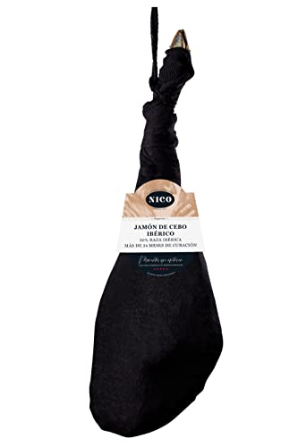 JAMÓN DE CEBO IBÉRICO 50% raza ibérica. 7,5-8-5 kg. Larga curación, más de 24 meses. Natural y...