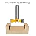 1piece 4 Edge T Type Slotting Router Cutter, Industrial Grade Precision Woodworking Milling Cutting Tool(12.7mm)