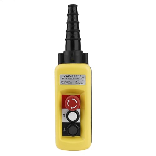 KSTE Commande de Levage de Grue, Bouton Palan, Grue Palan à chaîne de levage de commutateur Bouton poussoir Pendant contrôleur d'arrêt d'urgence de...