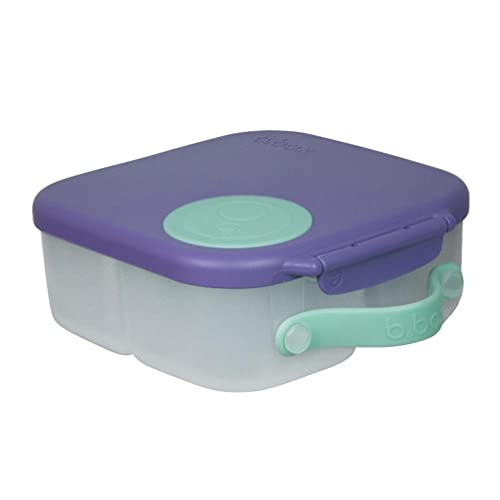 Image of b.box Mini Lunch Box Kids | 4.25 Cup Leak Proof Bento Box for Kids Ages 3+ | 3 Compartment Snack Containers, School Lunch Container, Dishwasher Safe, BPA-Free, PFAS-Free - Lilac Pop
