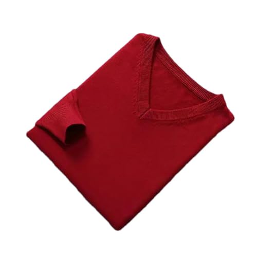 Men Cashmere Cotton Blend Classic V-Neck Pullover Sweater Work Casual Jumper Male Knitted Sweaters